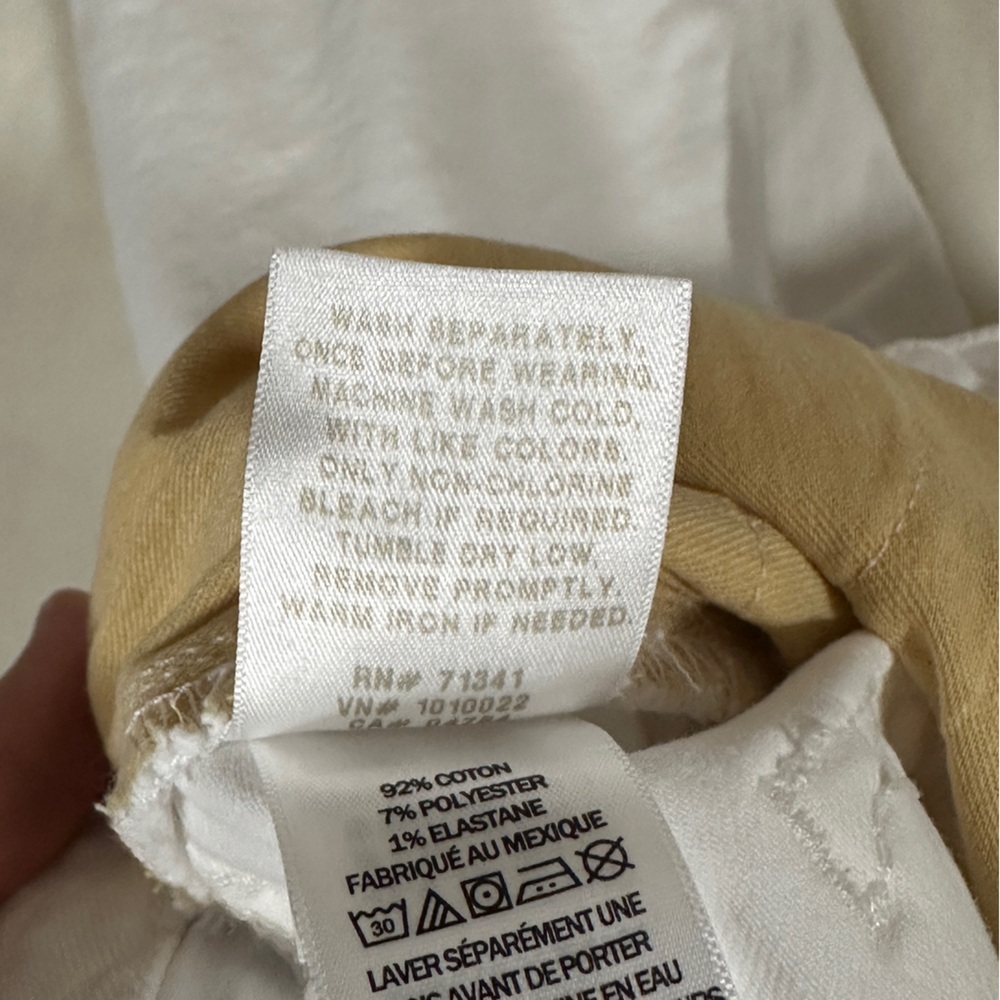 L.L. Bean Women’s Classic White Jeans Size 14 - Picture 6 of 9